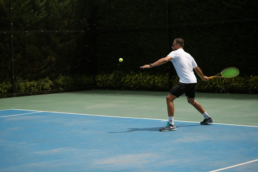 Tennis player on court
