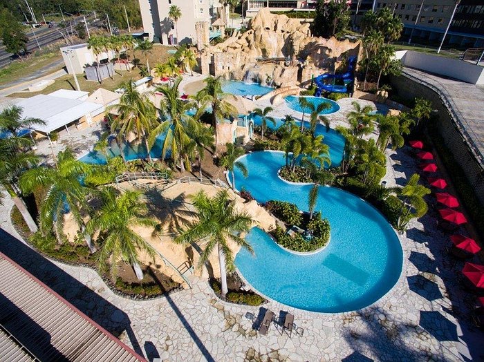 Mayaguez Resort pools aerial view